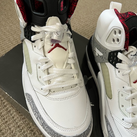 Jordan Spiz’ike 9.5 white cement grey black and red - Picture 5 of 9